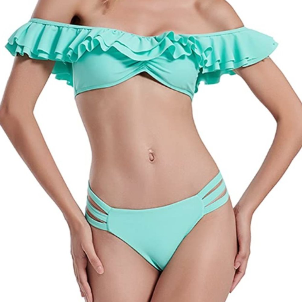 Off-Shoulder Bikini Set - Picture 2 of 10